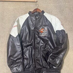 1995 Brown Leather Varsity Jacket